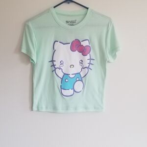 NWT Sanrio Crying Hello Kitty Crop Top Sz Small